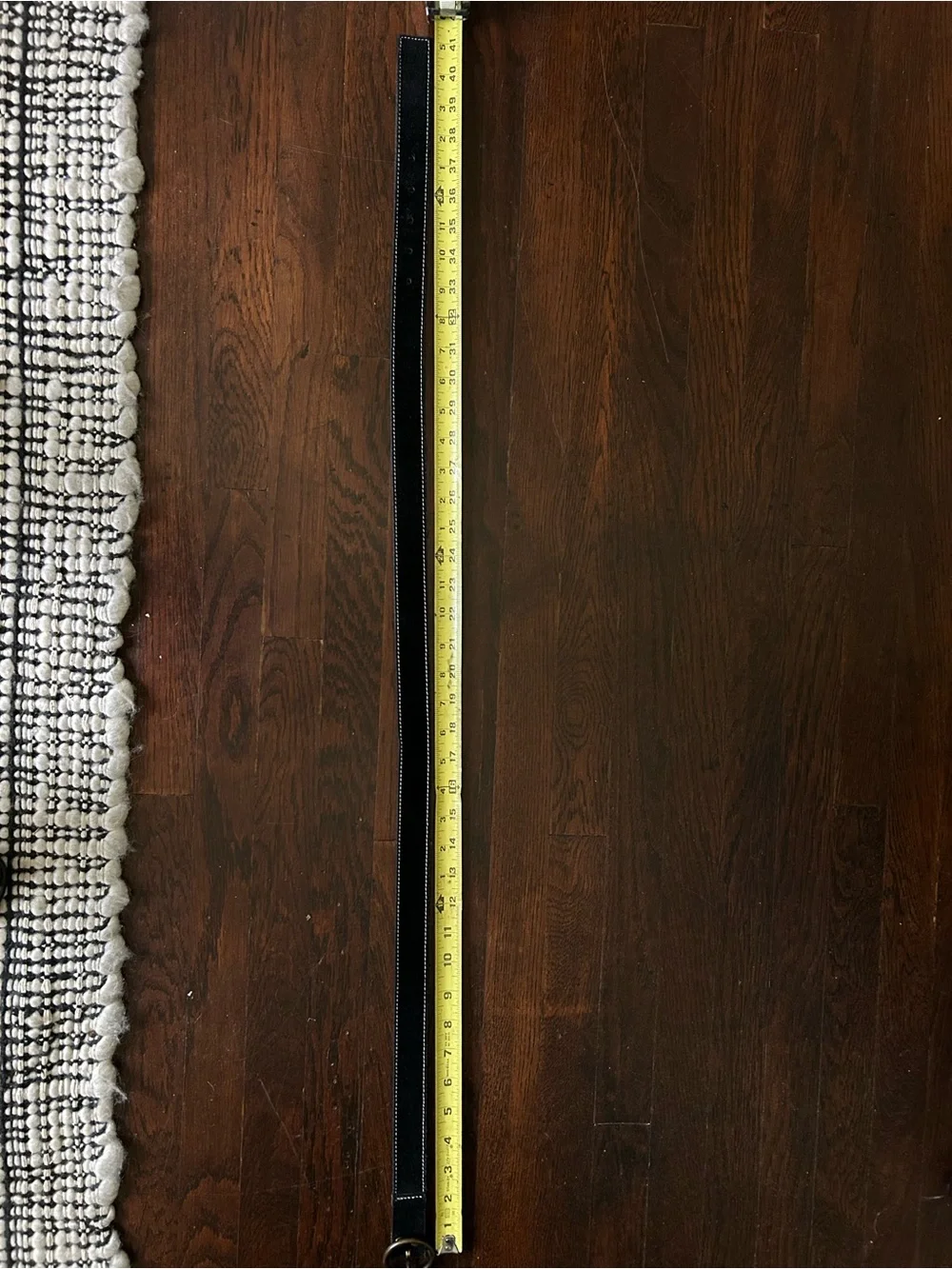 GAP Black Suede Belt with Antiqued Brass Round Buckle